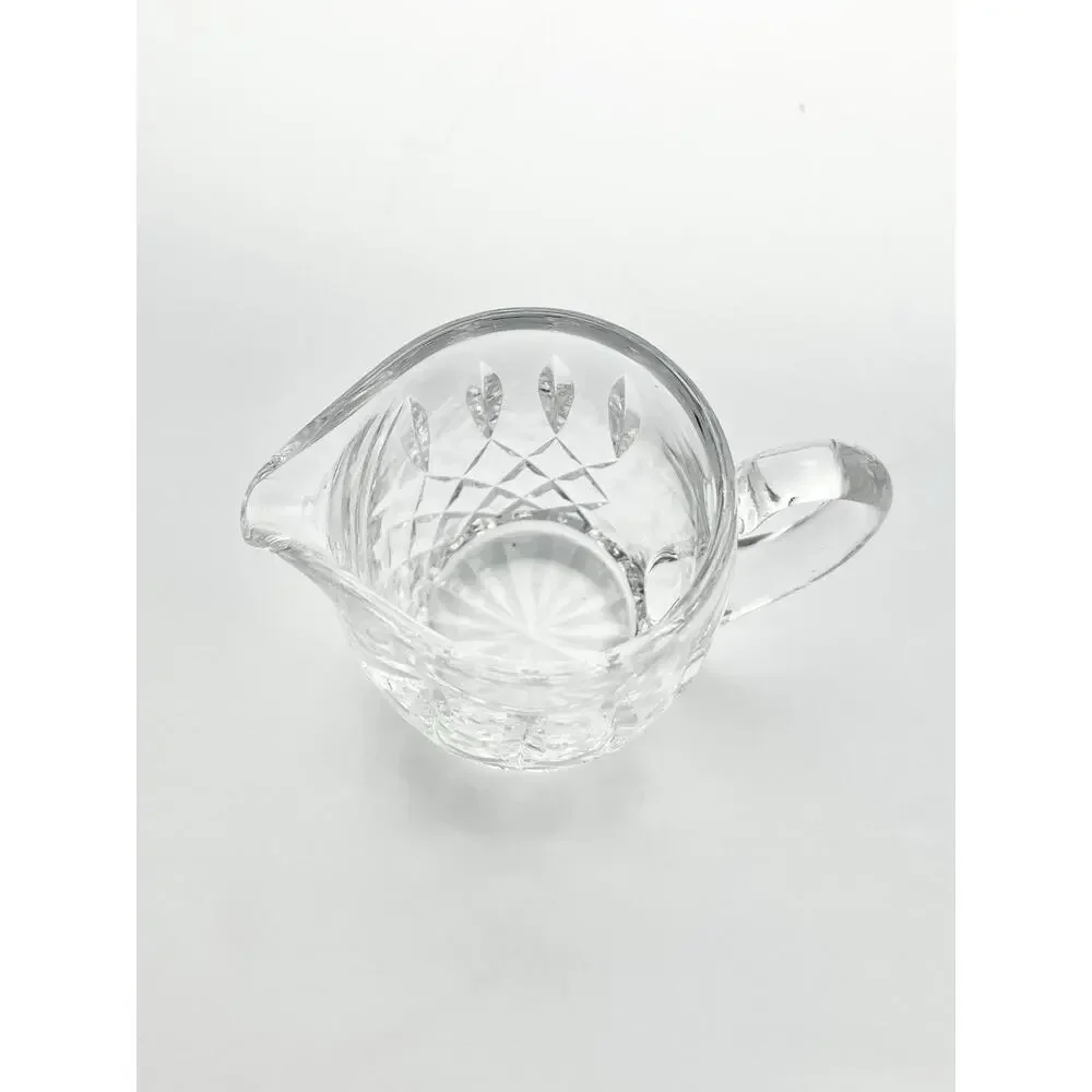 Waterford “Lismore” Crystal Creamer 3 3/4” 6oz & Open Sugar Bowl 4” Set, Signed